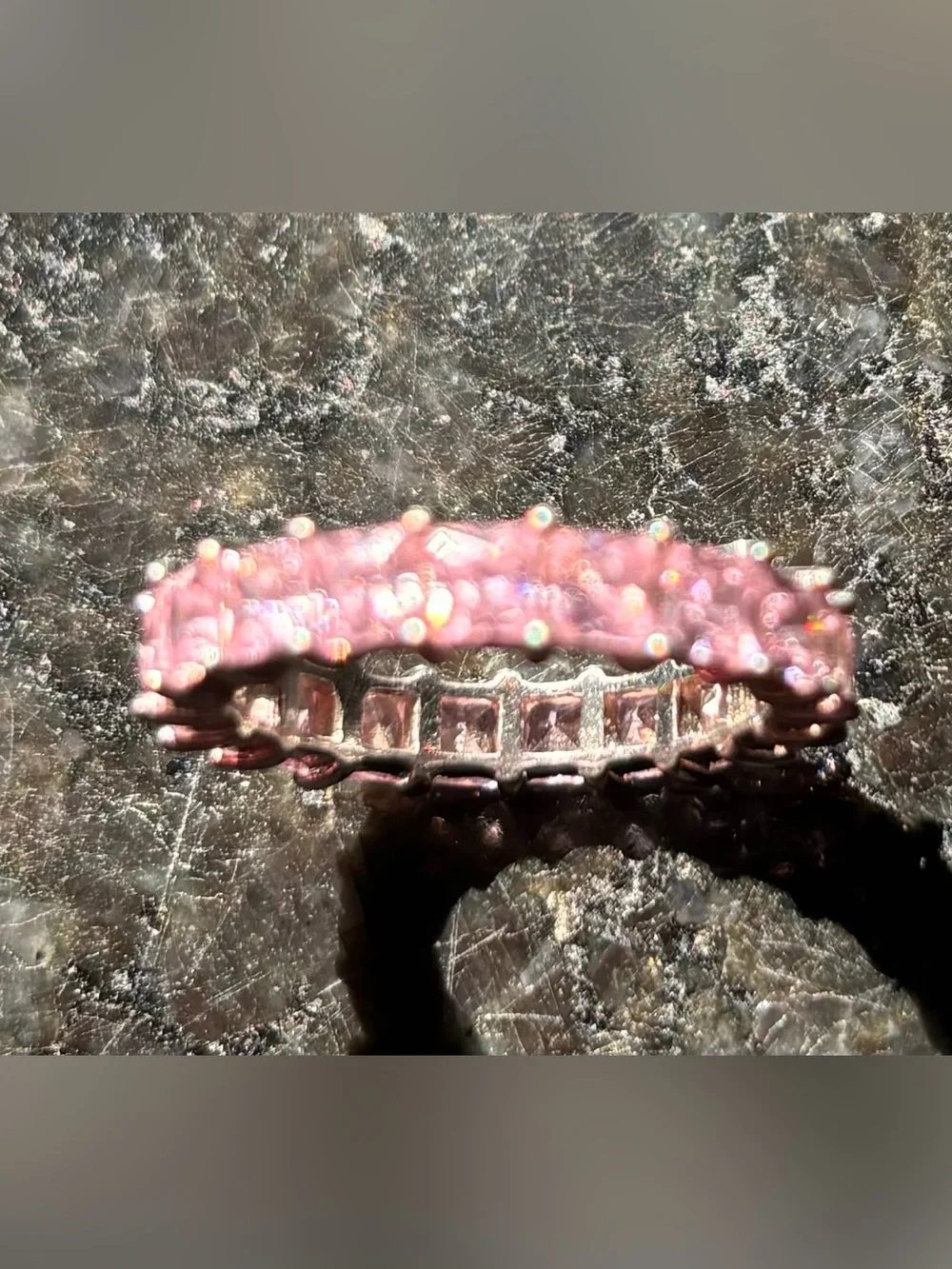 Pink Cubic Zirconia Eternity Band - Women Jewelry